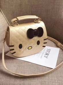 Sanrio Borsa a spalla di Hello Kitty Sanrio, borsa a tracolla carina con cartone animato, borsa mini alla moda, portamonete per ragazze, borsa a tracolla mini per telefono cellulare e piccoli oggetti, per il ritorno a scuola
