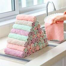 20pcs Kitchen Towels & Dish Cloths Set - Perfect For Dishes Washing And Daily Cooking - Suitable For Restaurant Use, 25*15cm