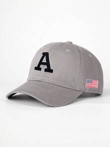 1 pieza Gorra de béisbol con bordado frontal y bandera americana lateral para mujer, ajustable, protección solar, casual, adecuada para viajes en primavera/otoño, versátil, apta para hombres, estilo Y2K, regalo perfecto para el Día de San Valentín - gorra de béisbol - Ver 14