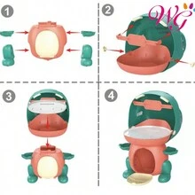 Altura 30cm Tanque de almacenamiento de dinosaurios andantes - rosa claro - Ver 6
