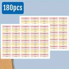 Set di 180 etichette adesive personalizzabili per forniture scolastiche, resistenti all'acqua, etichette personalizzate per matite, scatole del pranzo, libri, borracce e spazzolini da denti - materiale in carta - Multicolore - Visualizzare 16