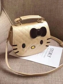 Sanrio Borsa a spalla di Hello Kitty Sanrio, borsa a tracolla carina con cartone animato, borsa mini alla moda, portamonete per ragazze, borsa a tracolla mini per telefono cellulare e piccoli oggetti, per il ritorno a scuola