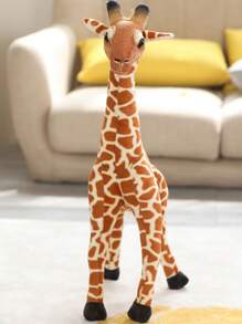 高大逼真的长颈鹿毛绒动物毛绒玩具，柔软，可挤压，儿童玩具，生日礼物，非常适合情人节、新年快乐装饰 - 彩色 - 查看 2