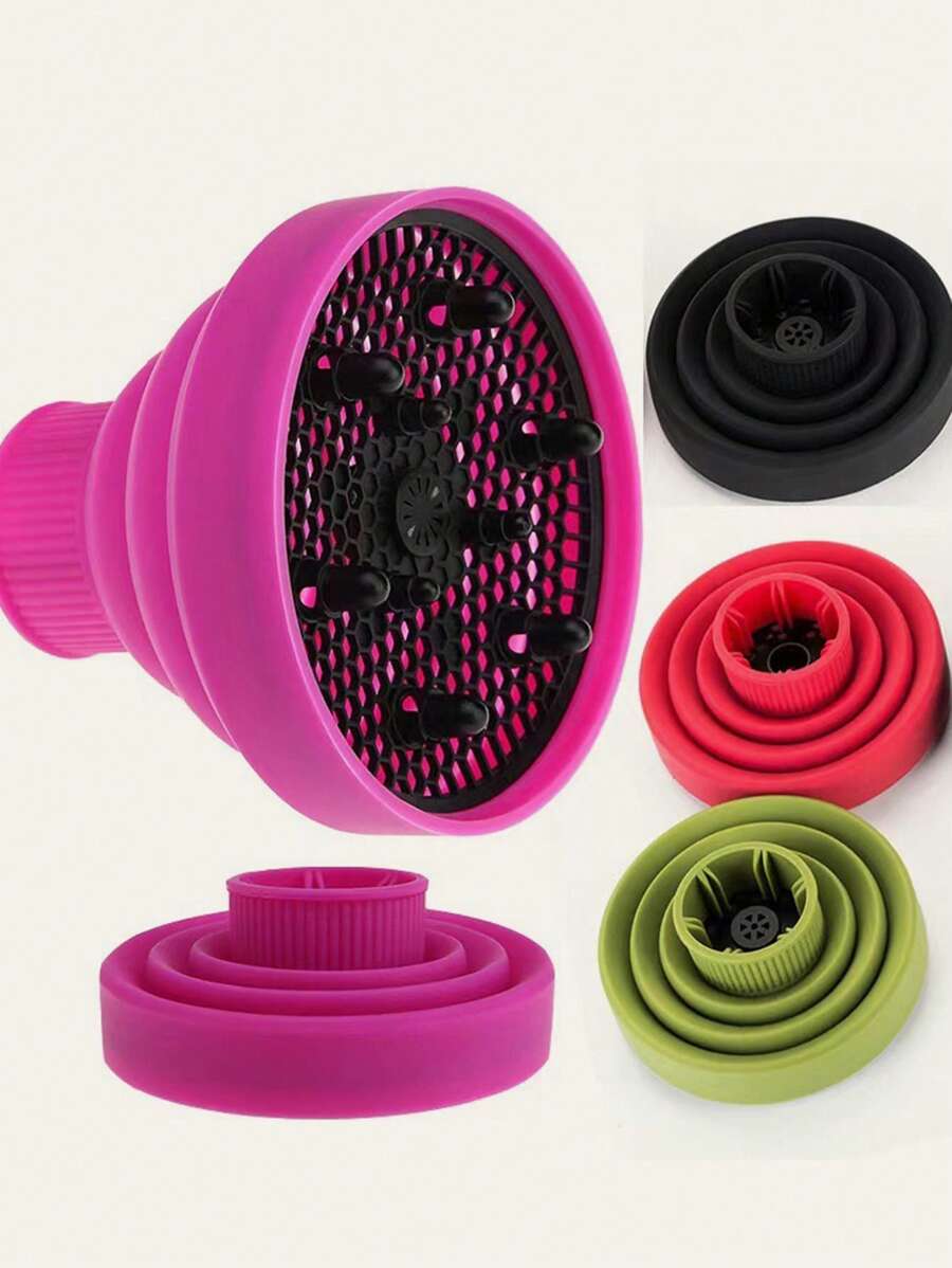 硅胶吹风机扩散器，可伸缩造型美发配件工具 - 彩色 - 查看 1