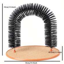 Cat Toy Arch Self Groome Pamper Feline With A Massage Grooming Rubbing Brush With Scratching Pad Toy For Cats Interactive Toys