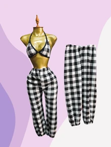 Kit de pijama dúo de moda tela teddy super cómoda unitalla - Negro - Ver 2