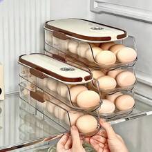 1 Piece, Egg Storage Box, Automatic Rolling Refrigerator Egg Rack Storage, Hand-Held Egg Refrigerator Side Door Storagerack