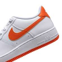 Nike Giày thể thao dành cho thanh thiếu niên, giày thường ngày cổ thấp AIR FORCE 1 BG. - màu trắng/màu cam bắt mắt - Xem 8