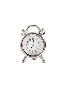 2pcs Mini French Style Desk Lamp With Clock, Suitable For Dollhouse - Perfect For 1:12 Scale Model, Alloy Steel, Ideal For Bedroom & Living Room Decor, No Power Needed