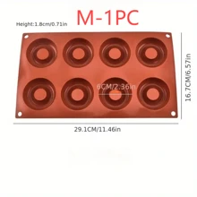3 pièces/1 pièce Moule à gâteau en silicone de haute qualité à 6/8/18 cavités, moule à biscuits/donuts - Plaque de cuisson antiadhésive résistante à la chaleur, convient à tous les passionnés de la cuisson, cuisson maison - Cuisson professionnelle - Moule à gâteau pour la maison, le restaurant, fait maison, délicieux, excellent choix