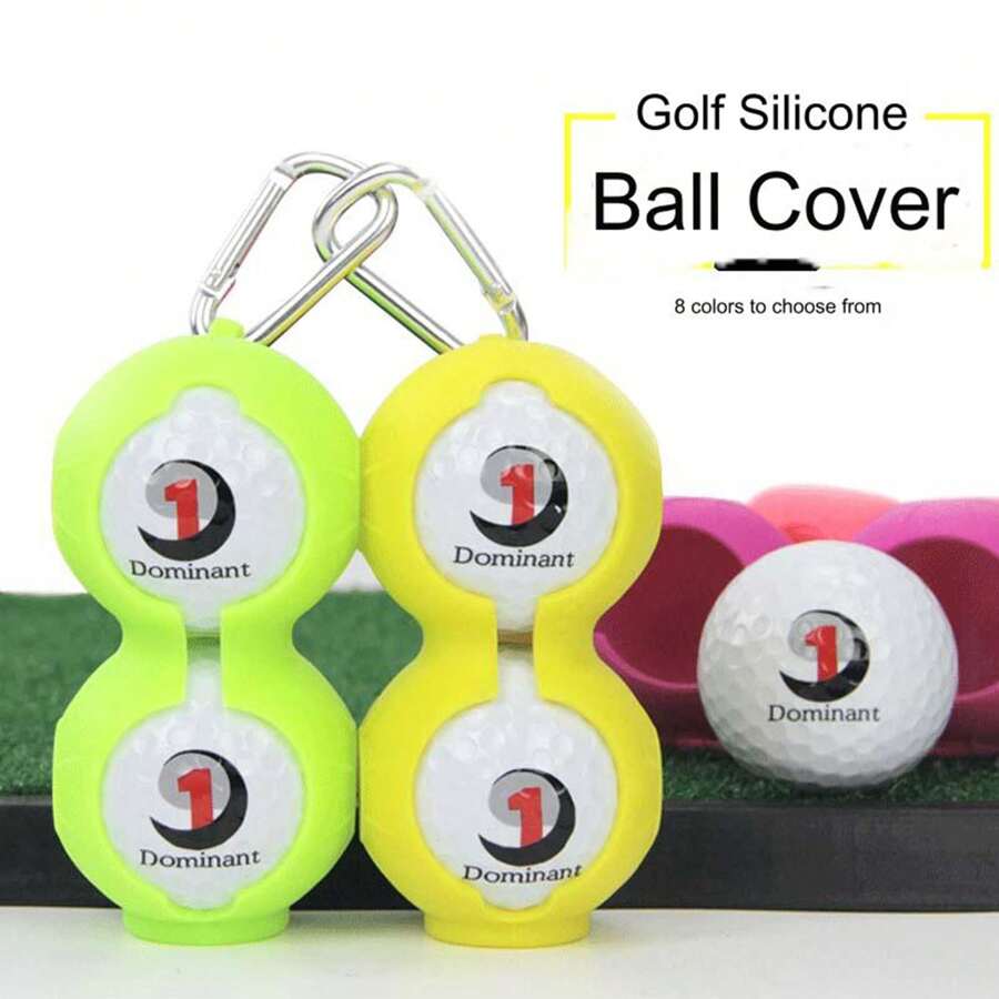 可挂在腰带上的高尔夫硅胶球套，高尔夫硅胶保护套，适合高尔夫运动 - 彩色 - 查看 1