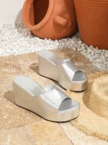 Sandales compensées à plateforme pour femmes, pantoufles décontractées confortables à la mode, compensées, convenant pour les fêtes, le carnaval, les festivals de musique et autres activités au printemps et en été