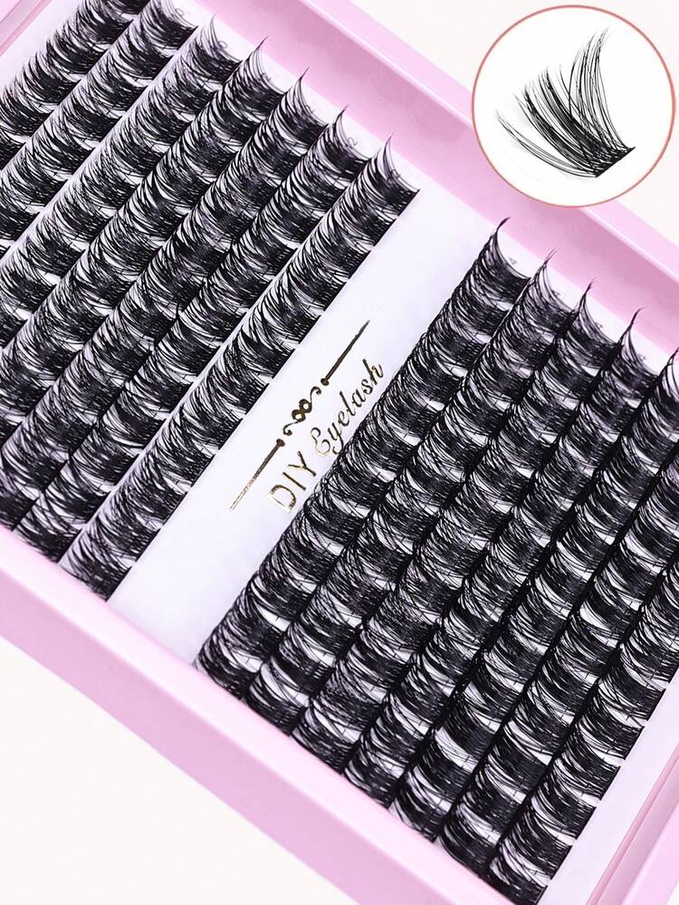Lash Clusters 168pcs D Curl Cluster Lashes 10-16mm Wispy Individual Lashes Extensions Natural Look Lashes Fluffy Cluster Lashes DIY Eyelash Extension - D - View 2