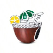 1 Peça Pingente de Café Premium Luxuoso, Charmoso e Delicado com Trevo de Quatro Folhas, Carro Esportivo, Cerveja, Carnaval, Árvore da Vida Familiar, Água de Coco Havaiana, Constelação, Destino, Adequado para Pulseira, Colar, Chaveiro, Contas, DIY Jóias, Presente de Luxo para Namorada