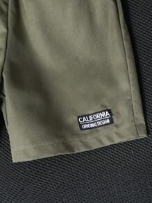 Young Boy Letter Print Short Sleeve T-Shirt And Shorts Casual 2-Piece Set