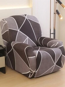 4/6/8pcs Geometric Print Lounge Chair Covers, All Season Universal Patio Recliner Cover, Washable For Office, Living Room, Home Decor