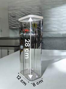 Transparent Plastic Topper Containers With White Lid For Food Storage - 白色 - 查看 7