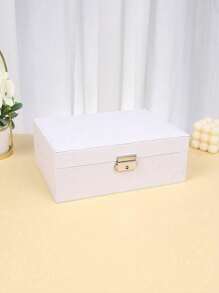 1个多层首饰收纳盒，大容量，可收纳项链、戒指、耳环和其他饰品，女士礼物，圣诞礼物，女士送礼佳品 - 彩色 - 查看 10