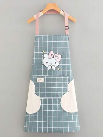 Sanrio Hello Kitty Sanrio Apron - Cute Waterproof PVC, Easy To Clean Dish Towel Function, Oil Resistant, Suitable For Cooking And Crafts