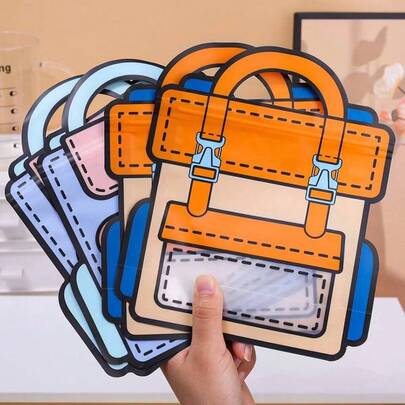 10Pcs Cute Cartoon Backpack Styling Bag With Handle - Birthday Celebration And Party Gift Bag