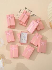 12 Peças Caixa de Presente de Jóias com Tampa - Estilo Clássico de Embalagem de Jóias, Adequado para Casamentos, Aniversários - Caixa de Papel - Brincos, Colares, Anéis, Pulseiras. Caixa de Jóias Sol Viagem Legal De Volta às Aulas