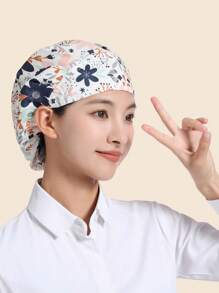 1pc Breathable Dust-Proof Hat, Work Cap, Good Covering, Made Of Polyester, Comfortable To Wear, Suitable For Cooking To Prevent Grease, Restaurant Chef Hat, House Cleaning, Nurse Anti-Dust Cap, Anti-Hair Loss, Clean Factory, Various Styles, Washable