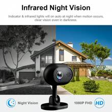 1 Cámara de vigilancia WiFi 1080P para interior, cámara de seguridad doméstica inteligente mini, cámara con audio bidireccional y visión nocturna, cámara de alarma para teléfono móvil. Monitorización remota desde el teléfono móvil. - Multicolor - Ver 9