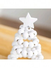 1 件圣诞木珠饰品，木制圣诞树桌面饰品，装饰品，圣诞装饰品，圣诞饰品，圣诞节 - 彩色 - 查看 6