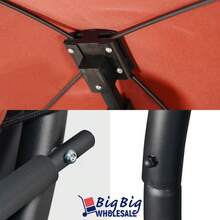 Patio Hanging Chaise Swing Lounge Chair Cushion Orange Outdoor Canopy Arc Stand - 1 - View 10