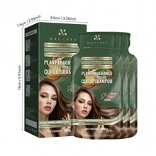 10 Pieces/Box Of Hair Dye Bubble Shampoo, Natural Plant Permanent Hair Dye, Gentle And Harmless To The Scalp, Long-Lasting Color, Suitable For Both Men And Women, Dye Fashionable Hair Color