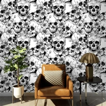 1 片 3D 骨架可撕大理石壁纸 - 防水，可拆卸接触纸 15.74x196.85 英寸适用于客厅、厨房、卧室、宿舍家居装饰和家具翻新墙纸墙贴房间装饰墙贴