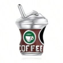 1 Peça Pingente de Café Premium Luxuoso, Charmoso e Delicado com Trevo de Quatro Folhas, Carro Esportivo, Cerveja, Carnaval, Árvore da Vida Familiar, Água de Coco Havaiana, Constelação, Destino, Adequado para Pulseira, Colar, Chaveiro, Contas, DIY Jóias, Presente de Luxo para Namorada