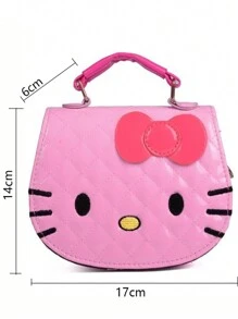Sanrio Borsa a spalla di Hello Kitty Sanrio, borsa a tracolla carina con cartone animato, borsa mini alla moda, portamonete per ragazze, borsa a tracolla mini per telefono cellulare e piccoli oggetti, per il ritorno a scuola