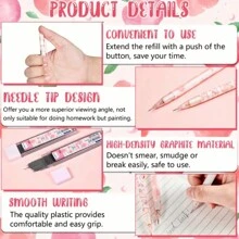 36Pcs Cute School Supplies With Cute Pen Case, 12 Pastel Highlighters, 6 Black Ink Gel Pens, 6 0.5mm Kawaii Mechanical Pencils Set For Students Stationery College Essentials Back To School