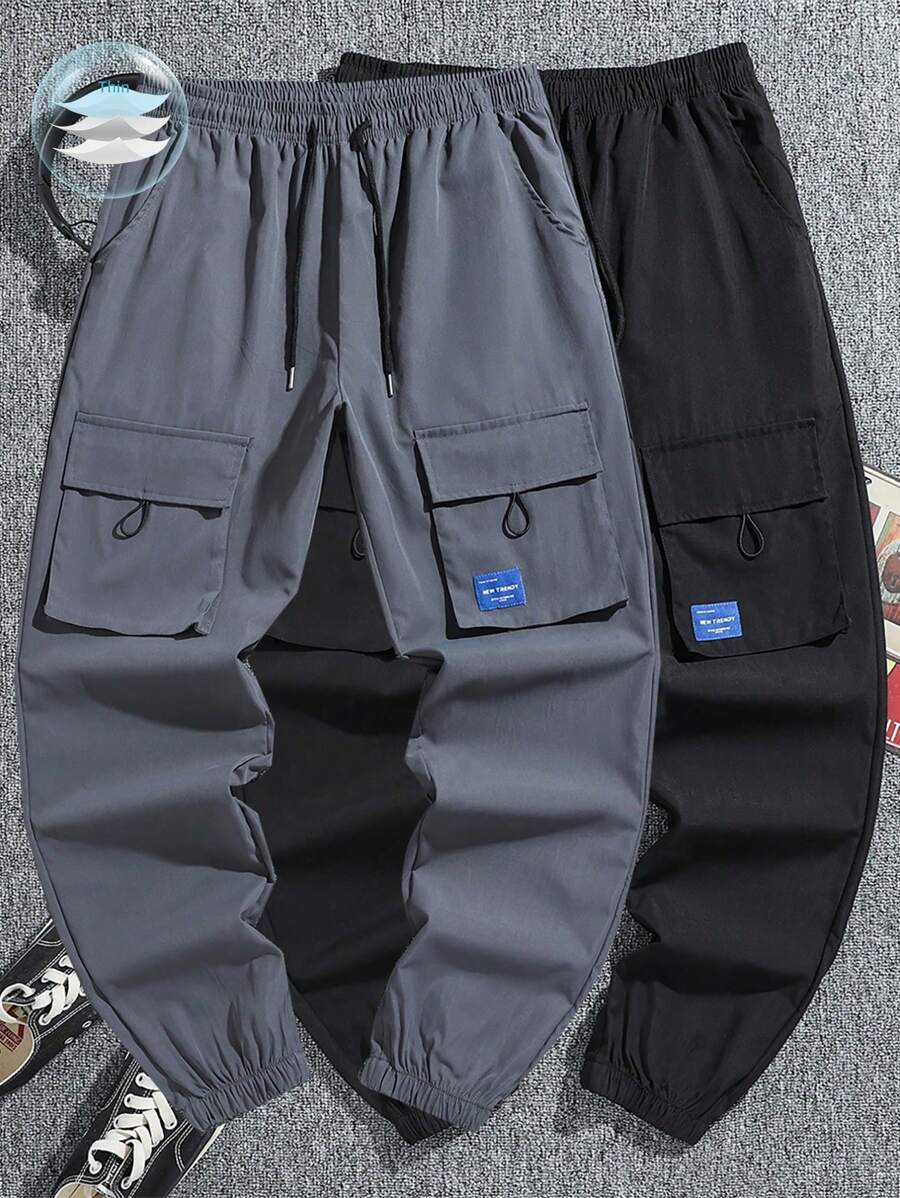 2入組男式休閒工裝褲 - 彩色 - 查看 1