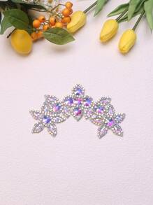 6 件装全新彩色水晶玻璃水钻手工新娘腰带背胶贴纸装饰 DIY 适用于礼服、婚纱配饰 - 多色 - 查看 8