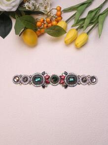 6 件装全新彩色水晶玻璃水钻手工新娘腰带背胶贴纸装饰 DIY 适用于礼服、婚纱配饰 - 多色 - 查看 10