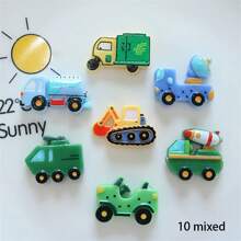10pcs Mini Vehicle Resin Decor, DIY Craft Material For Phone Cases, Shoes, Brooches, Jewelry Making, Stationery Boxes, Hair Accessories, Fashionable Non-Metal Jewelry Supplies - Multicolor - View 6
