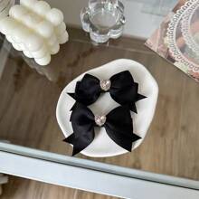 2 pezzi Fermagli per capelli a forma di cuore con strass e farfalle, stile principessa, accessori per capelli eleganti per signore, fermagli per capelli, barrette per capelli, per la scuola, eleganti, per il college