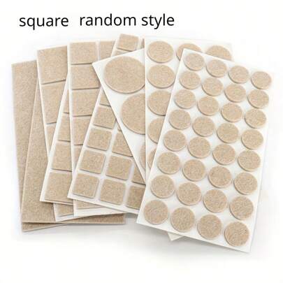 72-Piece Furniture Felt Pad Set - Non-Slip Chair Leg Pads To Protect Hardwood Floors, Metal Finish Furniture And Floor Protector Pads - Neutral Beige Multiple Sizes