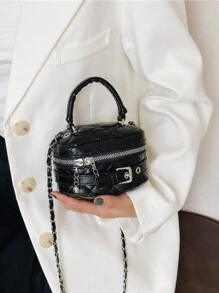 时尚 PU 女童儿童包拉链闭合轻便单肩包适合四季外出节日礼物日常搭配 - 女孩時裝包包 - 查看 9