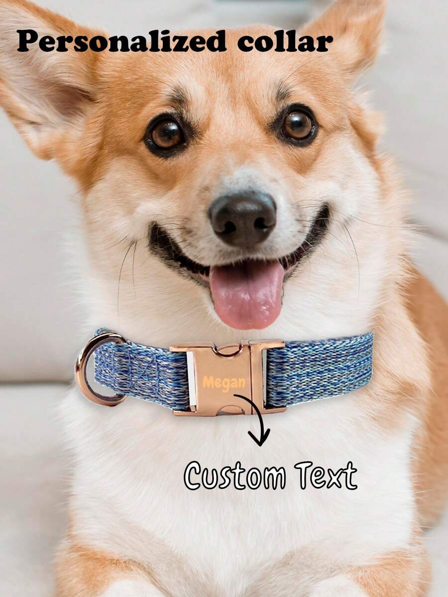 1pc Personalized Collars For Small Medium Large Dog With Name Laser Engraving Custom Dog Collar Tag Taglory Dog Collar