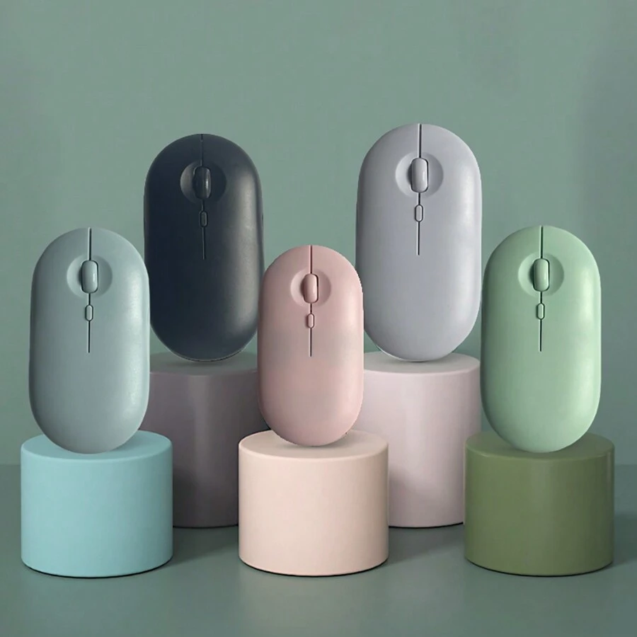 Mysz bezprzewodowa z możliwością ładowania, Bluetooth i połączenie 2,4 GHz przez mikroodbiornik USB, DPI regulowane 800/1200/1600, ergonomiczna, mysz bezprzewodowa do komputera PC//komputera/laptopa/