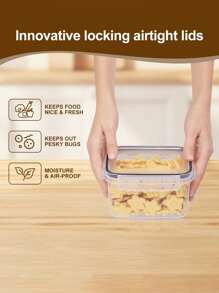 4/7/15/30pcs   Airtight Food Storage Containers With Lids, Kitchen Storage Containers, Plastic Storage Containers For Organizing And Storing In Kitchen And Pantry, Dry Food Canisters For Flour, Sugar, And Grains. Includes Labels And Marker Pen, Dishwasher Safe.