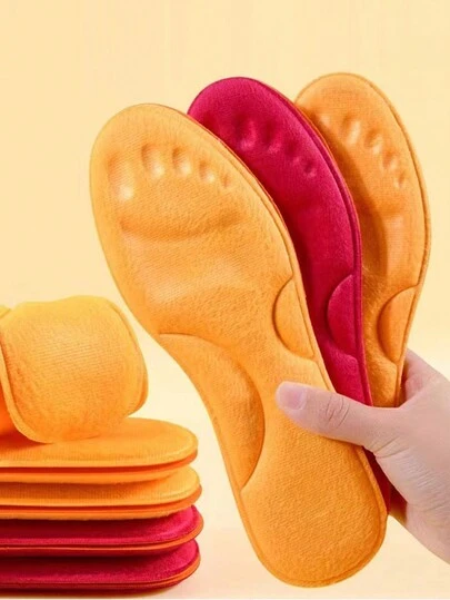 2 Pairs Outdoor Autumn/Winter Camping Insulated Warm Insoles, High Elastic Shock-Absorbing Insoles, Moisture-Wicking Odor-Resistant, Unisex Self-Heating Insoles, Adjustable Thermal Plush Insoles, Camping Equipment, Camping Essentials