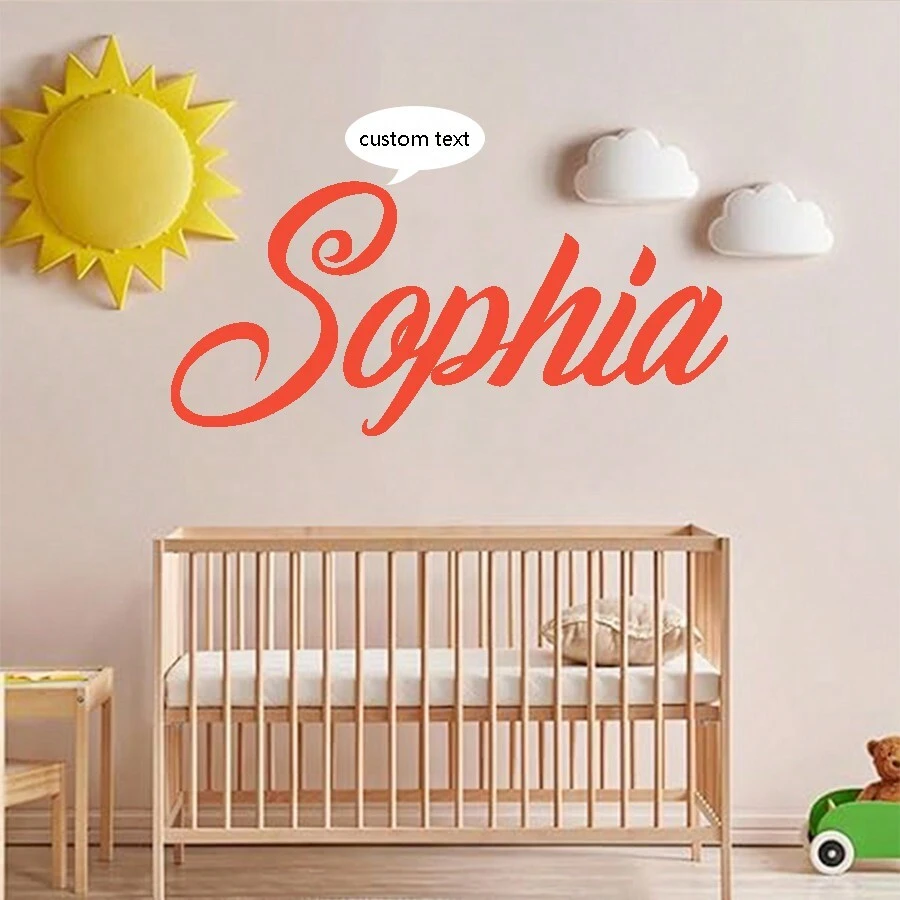Personalized Name Wall Stickers, Children's Room Wall Stickers, Boy Girl Name Stickers, Name Stickers For Daycare Decoration, Name Vinyl Wall Stickers, Custom Name Stickers Gifts Birthday Graduation