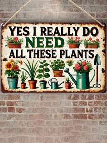 1pc Interesting Vintage Wooden Garden Sign Decor, Suitable For Garden, Bedroom, Home, Outdoor, Hippie Wall Art Poster,Home Decor ,Room Decor,Wall Decor