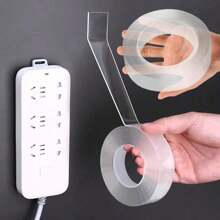 1卷可重复使用、可水洗、强力纳米双面胶带 - 超强粘性，适用于家居、办公室、浴室装饰、秋季装饰、返校季等场合。 - 透明 - 查看 4