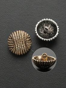 8 peças/pacote Botões Redondos de Superfície de Metal Vintage, Adequado para Uniforme Escolar, Decoração de Roupa Especial, Camisa, Suéter, Terno, Casaco, Acessórios de Costura de Metal, Roupas DIY Artesanais
