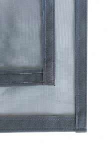 Grey Zipper Type Curtain Mesh, Self-Adhesive Mosquito Screen Net, Windowed Nano Mesh Net For Easy DIY Installation No-Drill - Grey - View 5